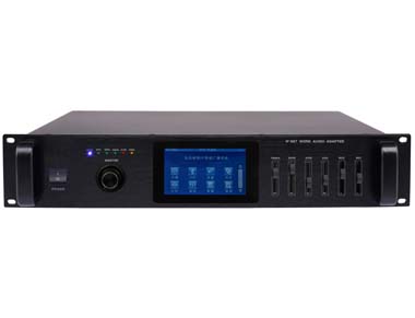 触摸屏八分区IP网络广播功率放大器