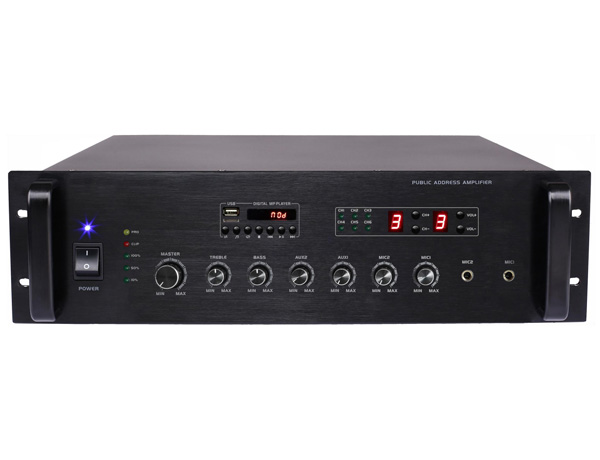 合并式带6分区音量可调MP3定压功率放大器（800W）